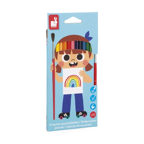 JANOD - CRAYONS AQUARELLABLES X12
