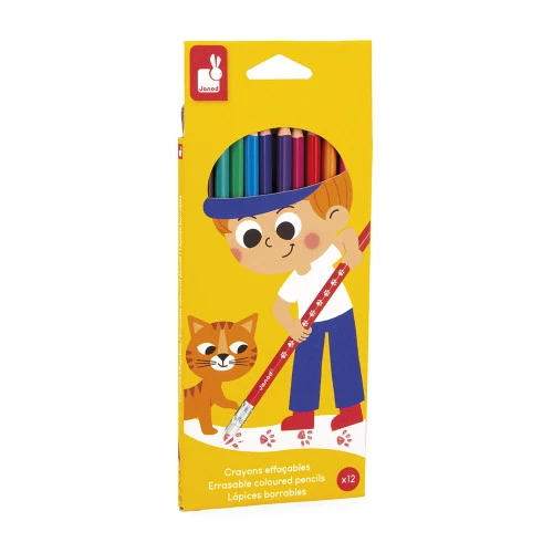 [JURATOYS - J07414] Janod - CRAYONS EFFAÇABLES X12