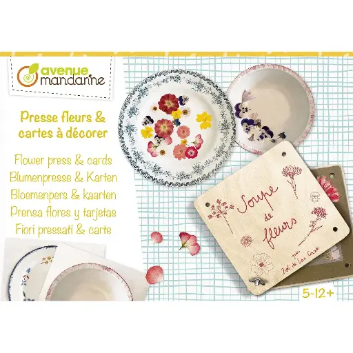 [choubidous-kc131c] Avenue Mandarine - presse fleurs cartes à décorer