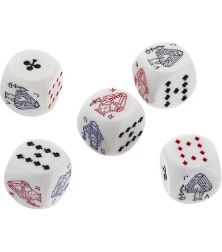 [Wilson Jeux-2970] Dés de Poker par 5 - 16 mm