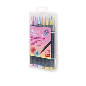 [legami-buma0002] Set de 12 Brush Markers - couleurs pastelles