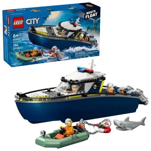 [Lego-60456]  LEGO City - La course-poursuite en bateau de police