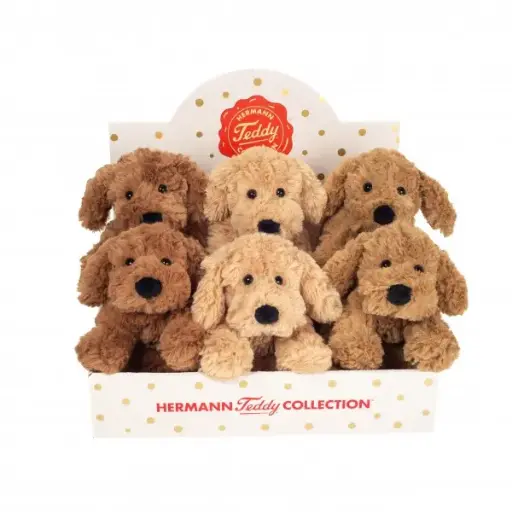 [Hermann-919858] Peluche chien 20 cm Hermann Teddy (3 coloris dans présentoir)
