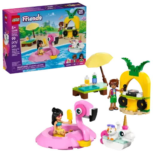 [Lego-42658] LEGO Friends - Fête dans la piscine avec les bouées licorne et flamant rose