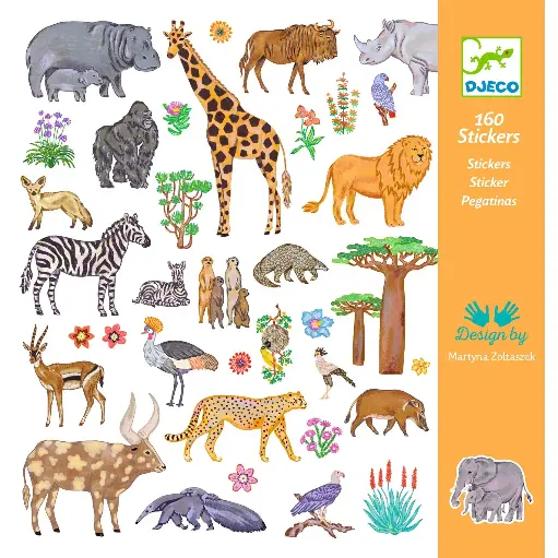[Djeco-DJ09284] STICKERS PAPIER - Kenya - FSC MIX