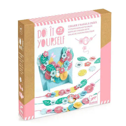 [Djeco-DJ07994] COLLIER MULTIRANGS DIY - Flora - FSC MIX