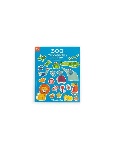 [moulin roty-679606] Cahier de 300 stickers - Les Toupitis