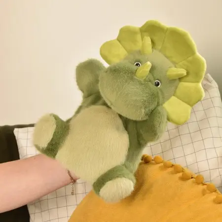 [HO3367] Histoire d'ours - Marionnette Dinosaure vert - 24 cm