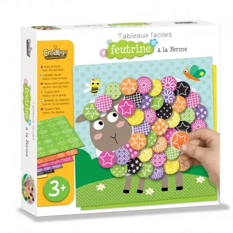 [CL128] Crea Lign : Tableaux Faciles, Feutrine "A la ferme"