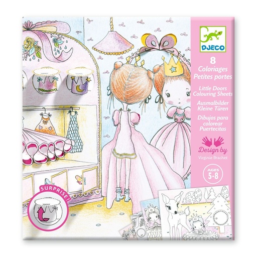 [djeco-dj09699] Coloriages - Les petites portes de Pupi