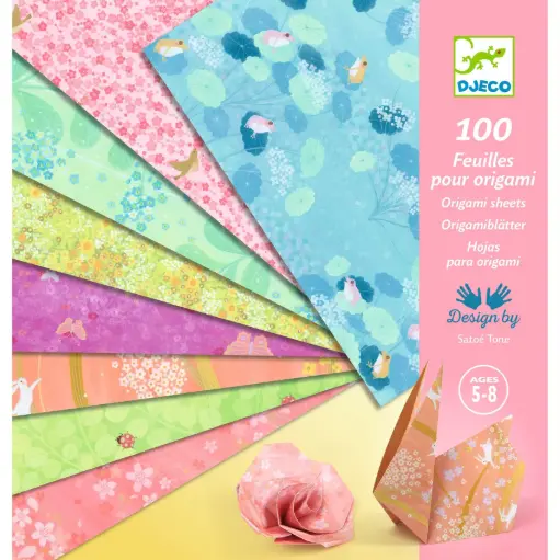 [djeco-dj09303] 100 feuilles pour origami - haru