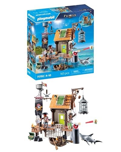 [Playmobil-71792] PLAYMOBIL Port de pirates avec repaire, prisons et canon