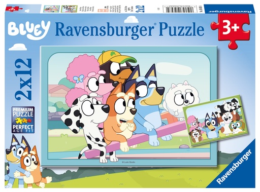 [ravensburger-056934] Ravensburger 5693 Bluey Jigsaw Puzzles for Kids Age 3 Years up-Toddler Toys-2x 12 Pieces