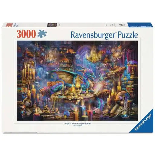 [Ravensburger-120014188] Puzzle 3000 pc - Bibliothèque du dragon
