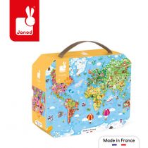 [janod-j02549]  PUZZLE GEANT DU MONDE - 300 PC