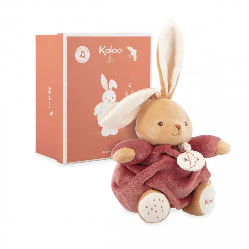 [kaloo-k214010] Kaloo - Lapin musical bordeaux 17 cm