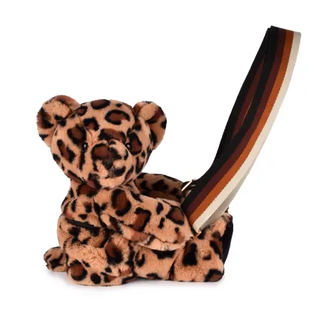 [groupe DetC-DC4566] Sac bandouliere - Ours en peluche Léopard - 30 cm