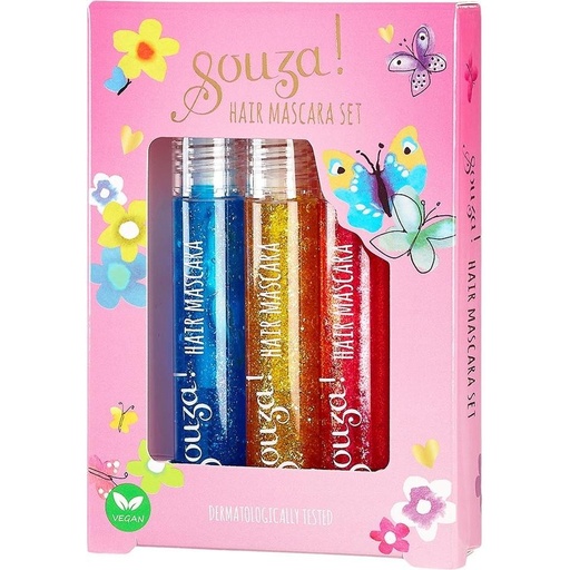 [phanine - 107433] Set mascaras avec paillettes - 3 couleurs