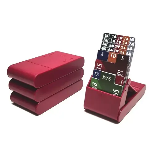 [hot sport - 750825] Boîte d'enchères Bridge pliable, lot de 4