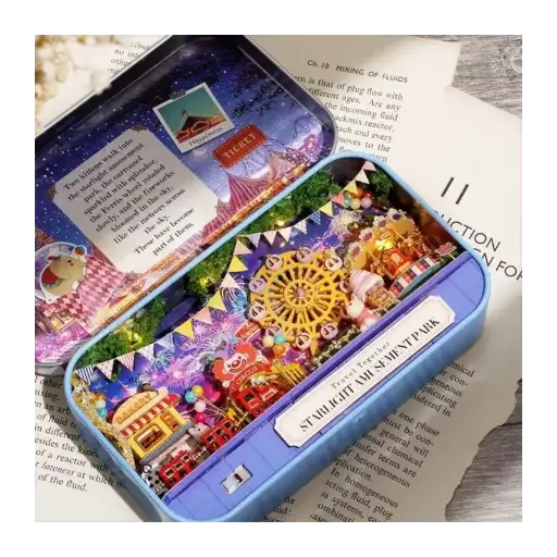 [pixie-3760216778007] Book Nook  Boite Métal : Fête Foraine