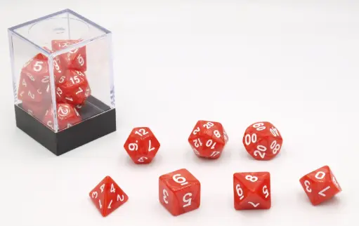 [hotsport731861] Set de 7 dés rouge