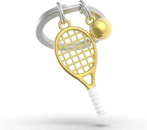 [lannoo-MTM317-01] porte clés - raquette de Tennis avec balle