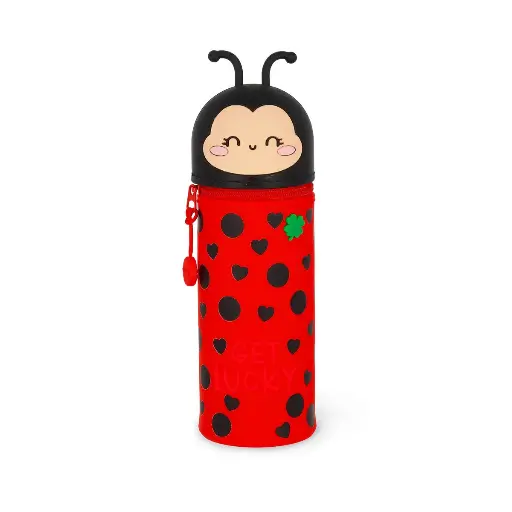 [legami-KA0024] Trousse en silicone 2 en 1 ladybug Kawaii