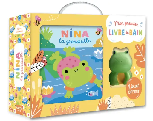 [auzou-EV250008-1] MON PREMIER LIVRE DE BAIN - VALISETTE - NINA LA GRENOUILLE