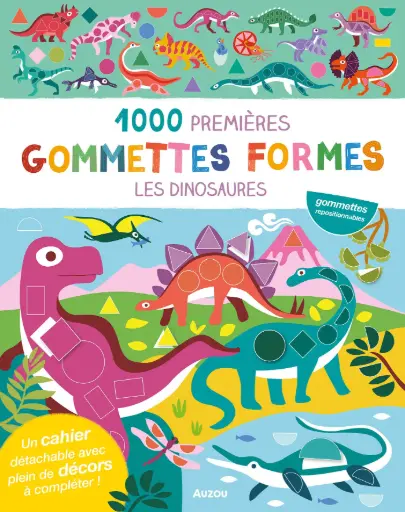 [auzou-AC250024-1] MES TOUT PREMIERS AUTOCOLLANTS - 1000 PREMIÈRES GOMMETTES FORMES DINOSAURES
